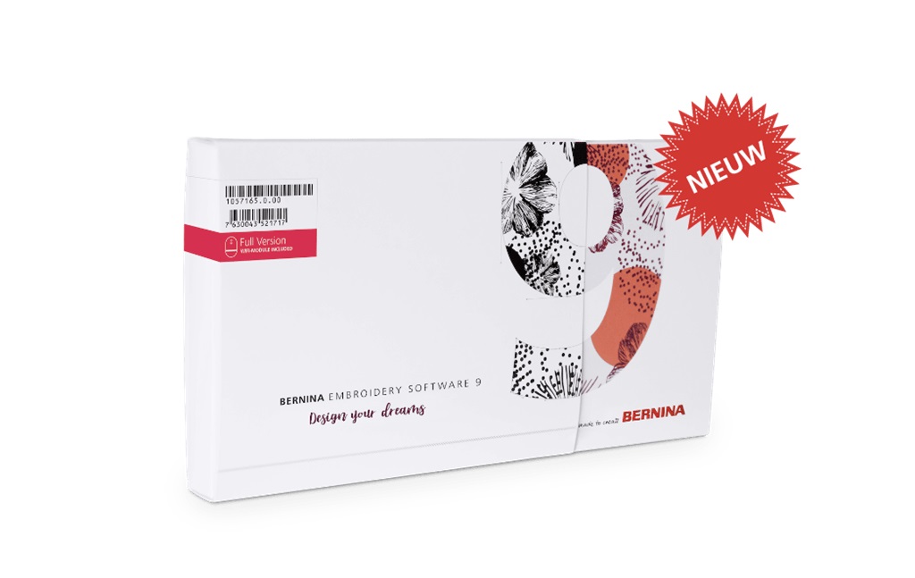 Bernina Borduursoftware V9 DesignerPlus Full version excl. Wifi device.